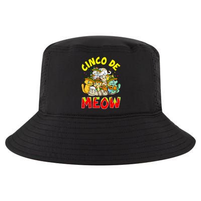 Cat Cinco De Meow Mayo Mexican Fiesta Cool Comfort Performance Bucket Hat