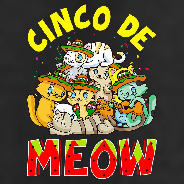 Cat Cinco De Meow Mayo Mexican Fiesta 7 Panel Mesh Trucker Snapback Hat