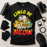 Cat Cinco De Meow Mayo Mexican Fiesta Cooling Performance Crew T-Shirt