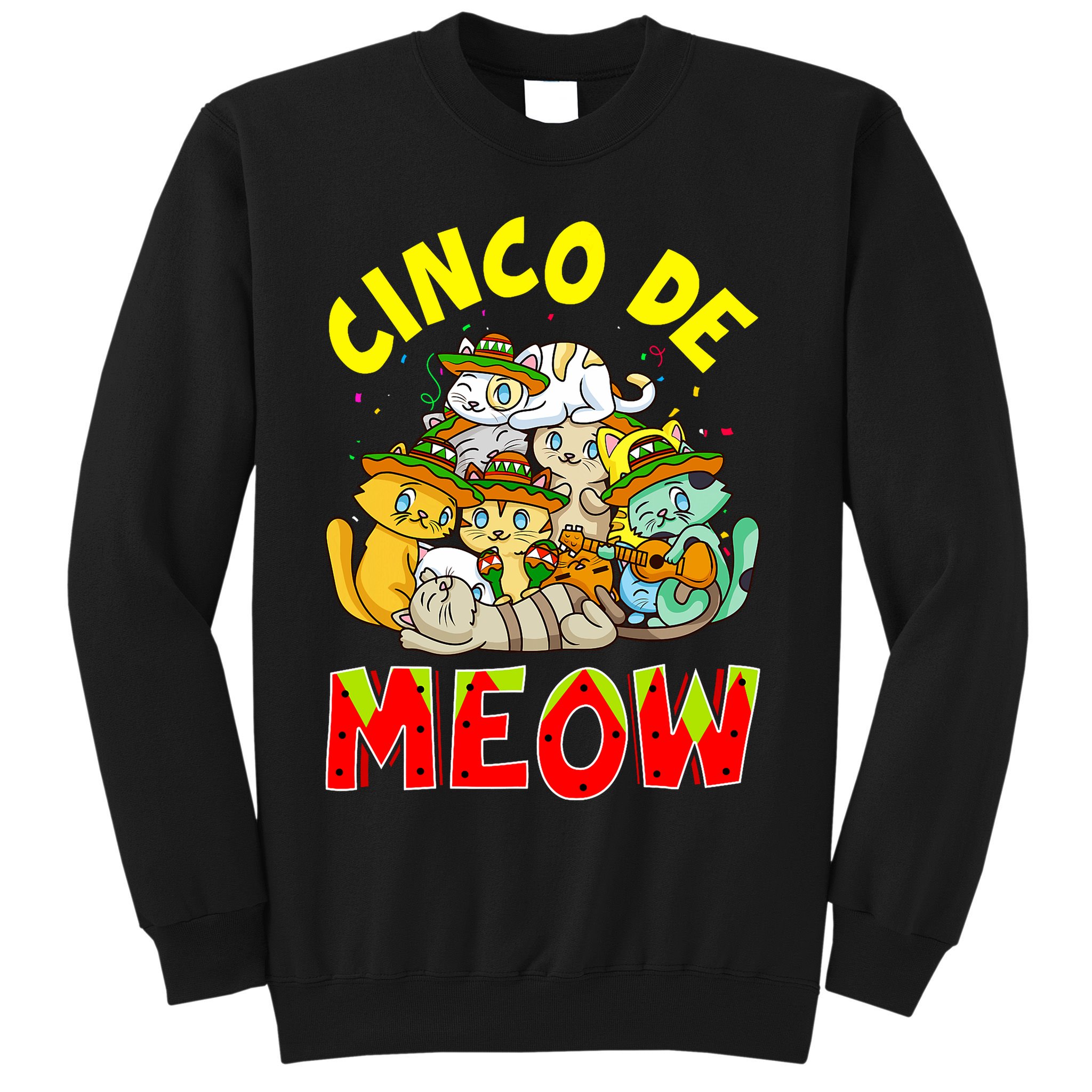 Cat Cinco De Meow Mayo Mexican Fiesta Sweatshirt