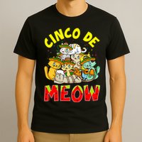 Cat Cinco De Meow Mayo Mexican Fiesta T-Shirt