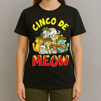 Cat Cinco De Meow Mayo Mexican Fiesta T-Shirt
