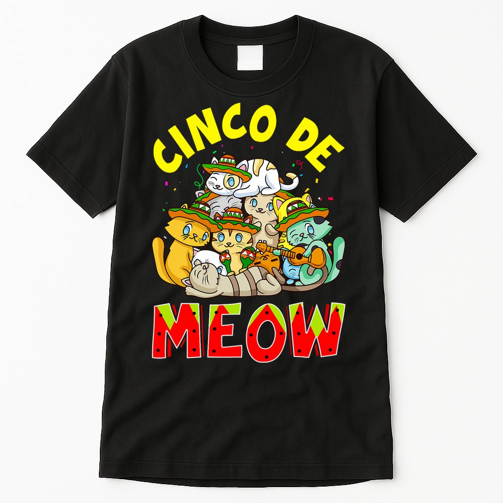 Cat Cinco De Meow Mayo Mexican Fiesta Tall T-Shirt