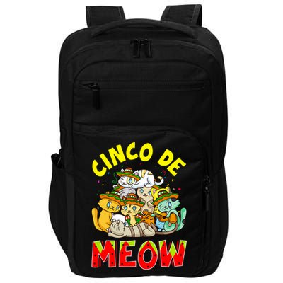 Cat Cinco De Meow Mayo Mexican Fiesta Impact Tech Backpack