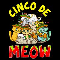 Cat Cinco De Meow Mayo Mexican Fiesta Drawstring Bag