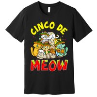 Cat Cinco De Meow Mayo Mexican Fiesta Premium T-Shirt