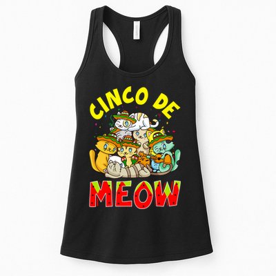 Cat Cinco De Meow Mayo Mexican Fiesta Womens Tank Top