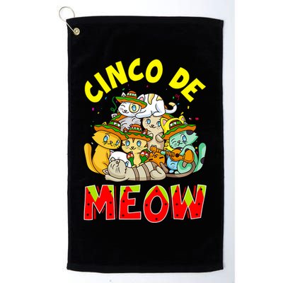 Cat Cinco De Meow Mayo Mexican Fiesta Golf Towel
