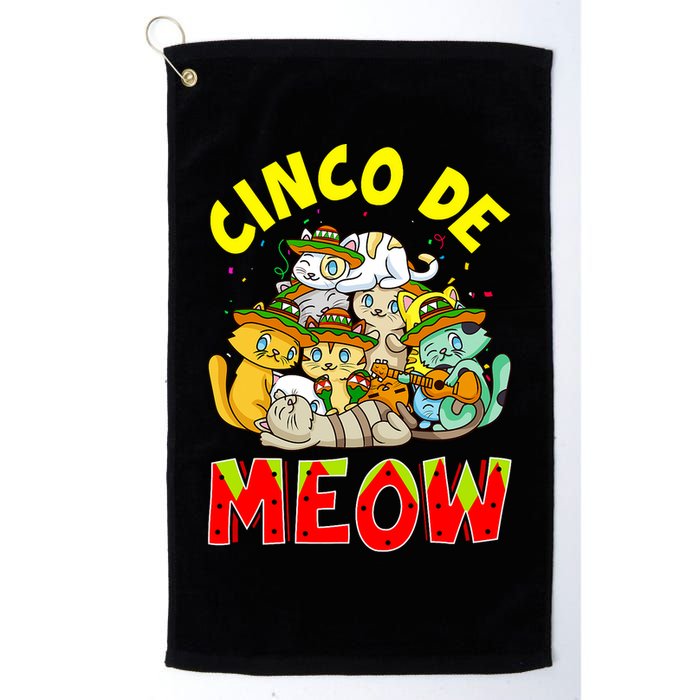 Cat Cinco De Meow Mayo Mexican Fiesta Golf Towel