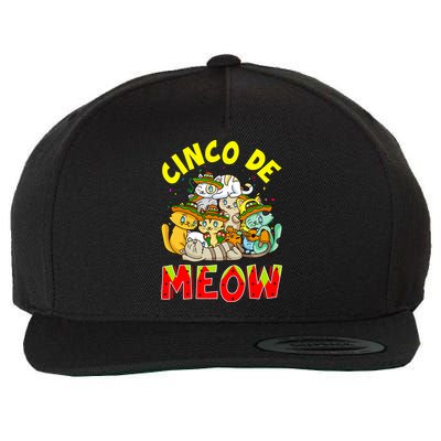Cat Cinco De Meow Mayo Mexican Fiesta Wool Snapback Cap