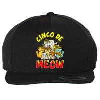 Cat Cinco De Meow Mayo Mexican Fiesta Wool Snapback Cap