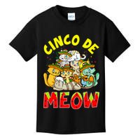 Cat Cinco De Meow Mayo Mexican Fiesta Kids T-Shirt