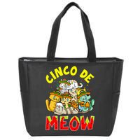 Cat Cinco De Meow Mayo Mexican Fiesta Zip Tote Bag