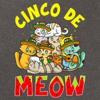 Cat Cinco De Meow Mayo Mexican Fiesta Cotton Canvas Backpack