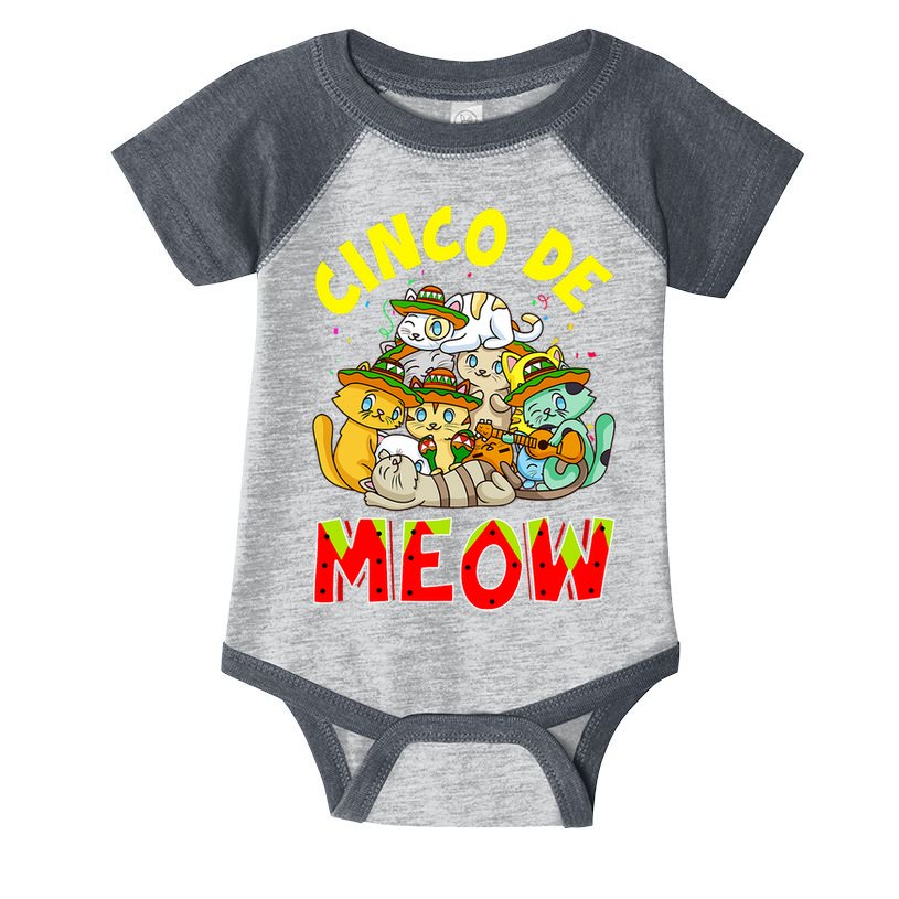 Cat Cinco De Meow Mayo Mexican Fiesta Infant Baby Jersey Bodysuit