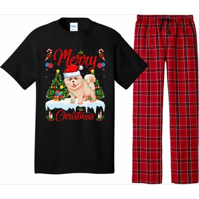 Chow Chow Dog Merry Christmas Tree Lighting Chow Chow Xmas Pajama Set