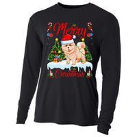 Chow Chow Dog Merry Christmas Tree Lighting Chow Chow Xmas Cooling Performance Long Sleeve Crew