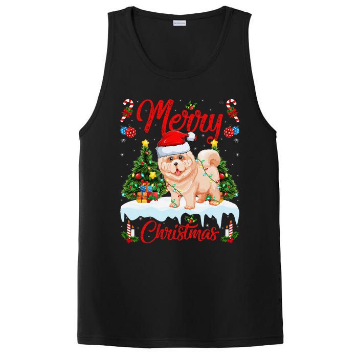 Chow Chow Dog Merry Christmas Tree Lighting Chow Chow Xmas PosiCharge Competitor Tank