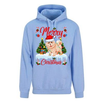 Chow Chow Dog Merry Christmas Tree Lighting Chow Chow Xmas Unisex Surf Hoodie