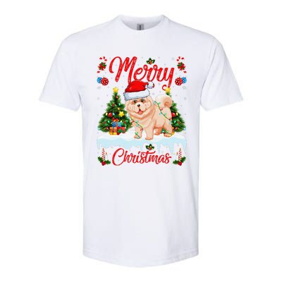 Chow Chow Dog Merry Christmas Tree Lighting Chow Chow Xmas Softstyle CVC T-Shirt