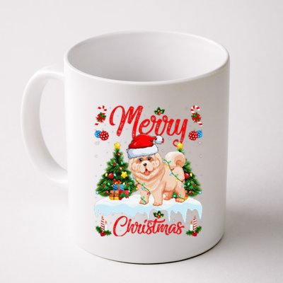 Chow Chow Dog Merry Christmas Tree Lighting Chow Chow Xmas Coffee Mug