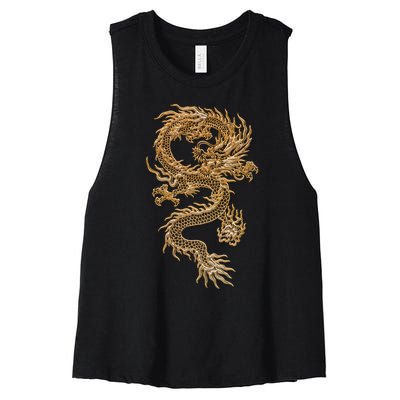 Chinese Culture Dragon Asian Gift Women's Racerback Cropped Tank