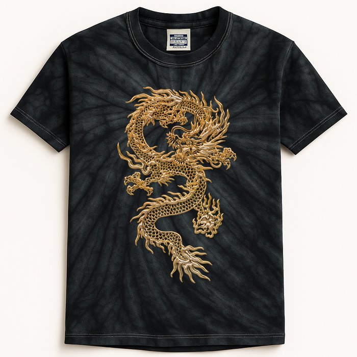 Chinese Culture Dragon Asian Gift Kids Tie-Dye T-Shirt