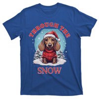 Cute Christmas Dachshund Dog Through The Snow Xmas Holiday Gift T-Shirt