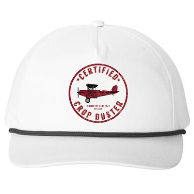 Certified Crop Duster Planes And Aerial Snapback Five-Panel Rope Hat