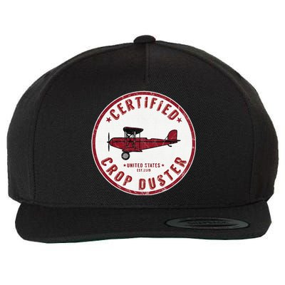 Certified Crop Duster Planes And Aerial Wool Snapback Cap