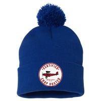 Certified Crop Duster Planes And Aerial Pom Pom 12in Knit Beanie