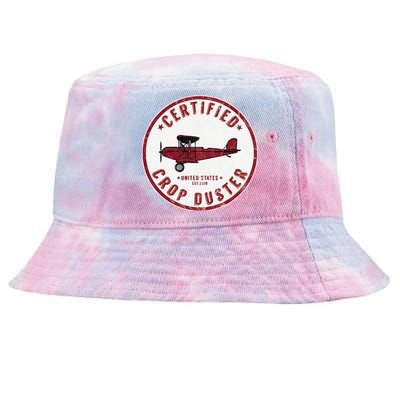 Certified Crop Duster Planes And Aerial Tie-Dyed Bucket Hat