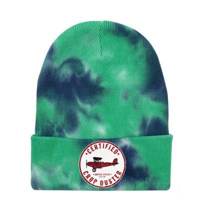 Certified Crop Duster Planes And Aerial Tie Dye 12in Knit Beanie