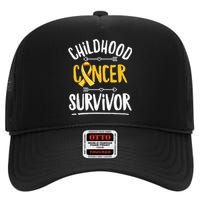 Childhood Cancer Design For A Childhood Cancer Survivor High Crown Mesh Back Trucker Hat