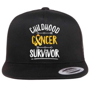 Childhood Cancer Design For A Childhood Cancer Survivor Flat Bill Trucker Hat