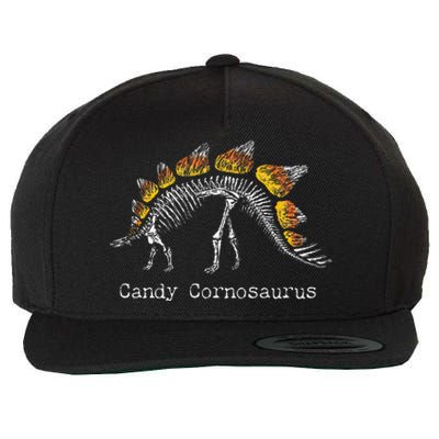 Candy Corn Dinosaur Halloween Skeleton Cornosaurus Fun Cool Wool Snapback Cap