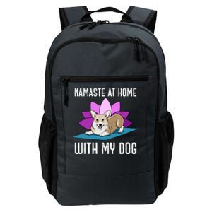 Cute Corgi Doing Yoga Namaste At Home With My Dog Meaningful Gift Daily Commute Backpack