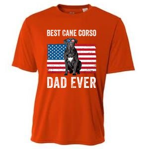 Cane Corso Dad USA American Flag Cane Corso Dog Lover Owner Cooling Performance Crew T-Shirt