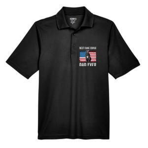 Cane Corso Dad USA American Flag Cane Corso Dog Lover Owner Men's Origin Performance Pique Polo