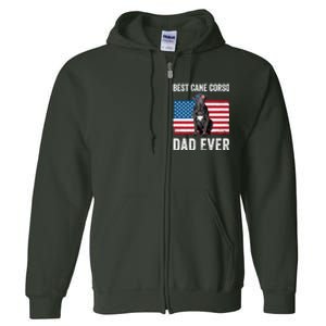 Cane Corso Dad USA American Flag Cane Corso Dog Lover Owner Full Zip Hoodie