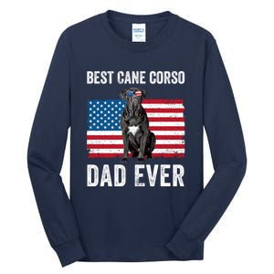 Cane Corso Dad USA American Flag Cane Corso Dog Lover Owner Tall Long Sleeve T-Shirt