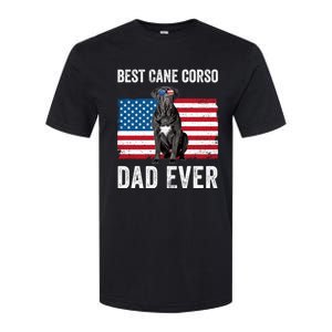 Cane Corso Dad USA American Flag Cane Corso Dog Lover Owner Softstyle CVC T-Shirt