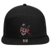 Cute Col Dog Sketch Art Collie .Png 7 Panel Mesh Trucker Snapback Hat