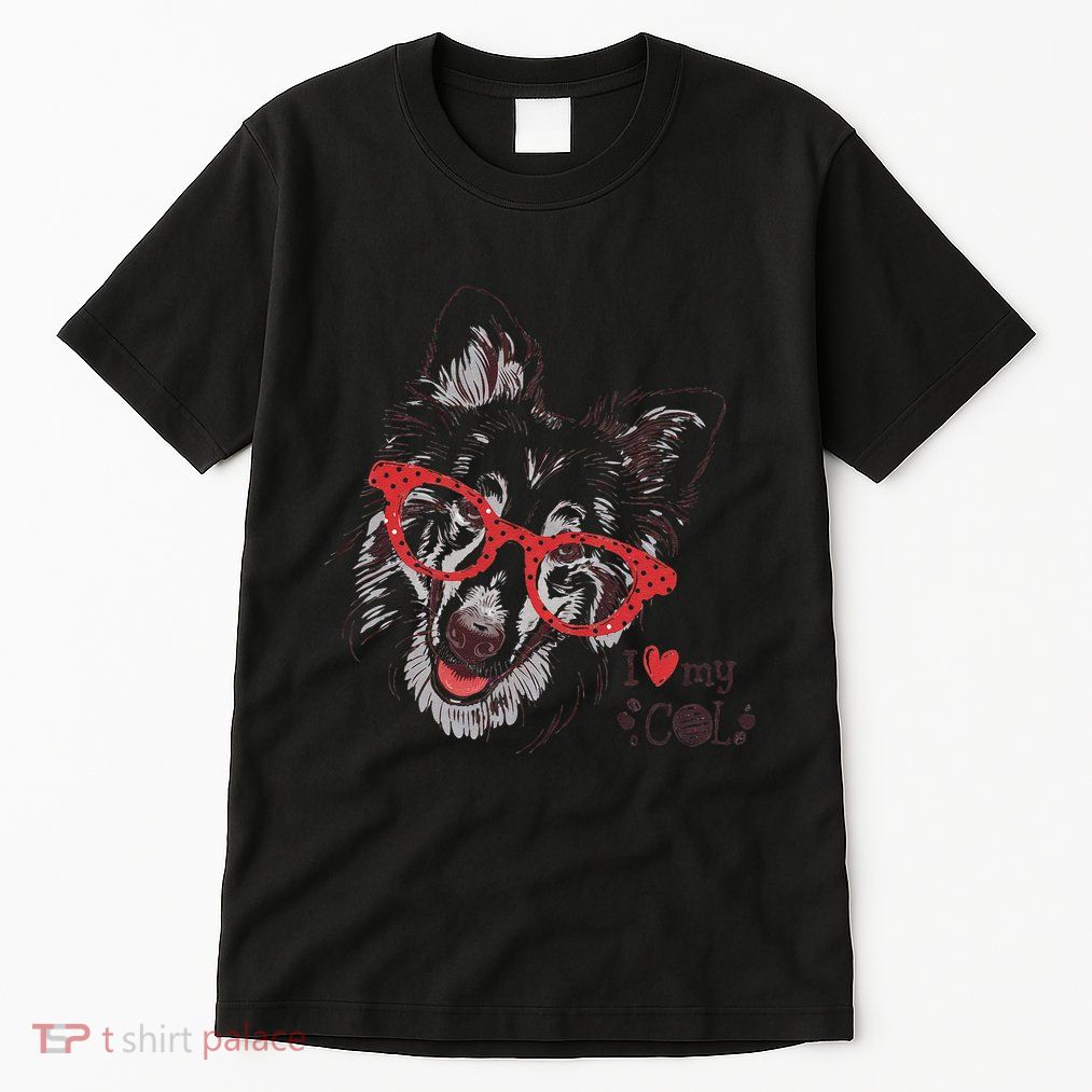 Cute Col Dog Sketch Art Collie .Png Tall T-Shirt