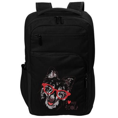 Cute Col Dog Sketch Art Collie .Png Impact Tech Backpack