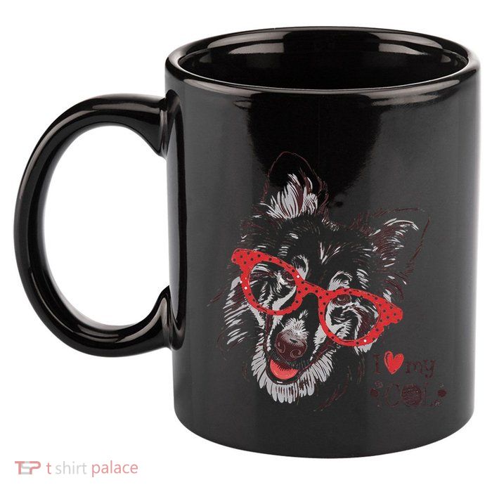 Cute Col Dog Sketch Art Collie .Png 11oz C Handle Ceramic Mug