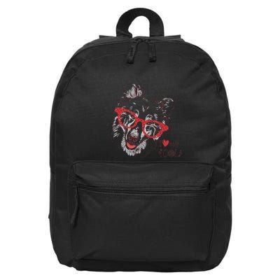 Cute Col Dog Sketch Art Collie .Png 16 in Basic Backpack