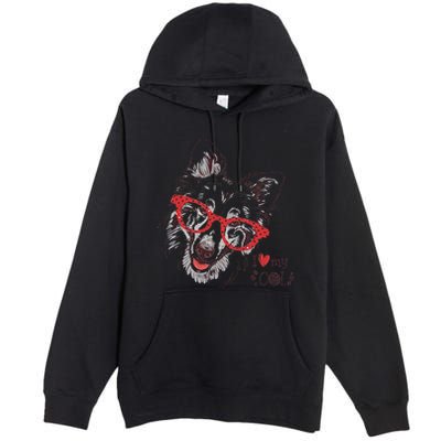 Cute Col Dog Sketch Art Collie .Png Premium Pullover Hoodie