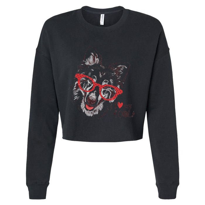 Cute Col Dog Sketch Art Collie .Png Cropped Pullover Crew