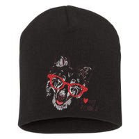 Cute Col Dog Sketch Art Collie .Png Short Acrylic Beanie